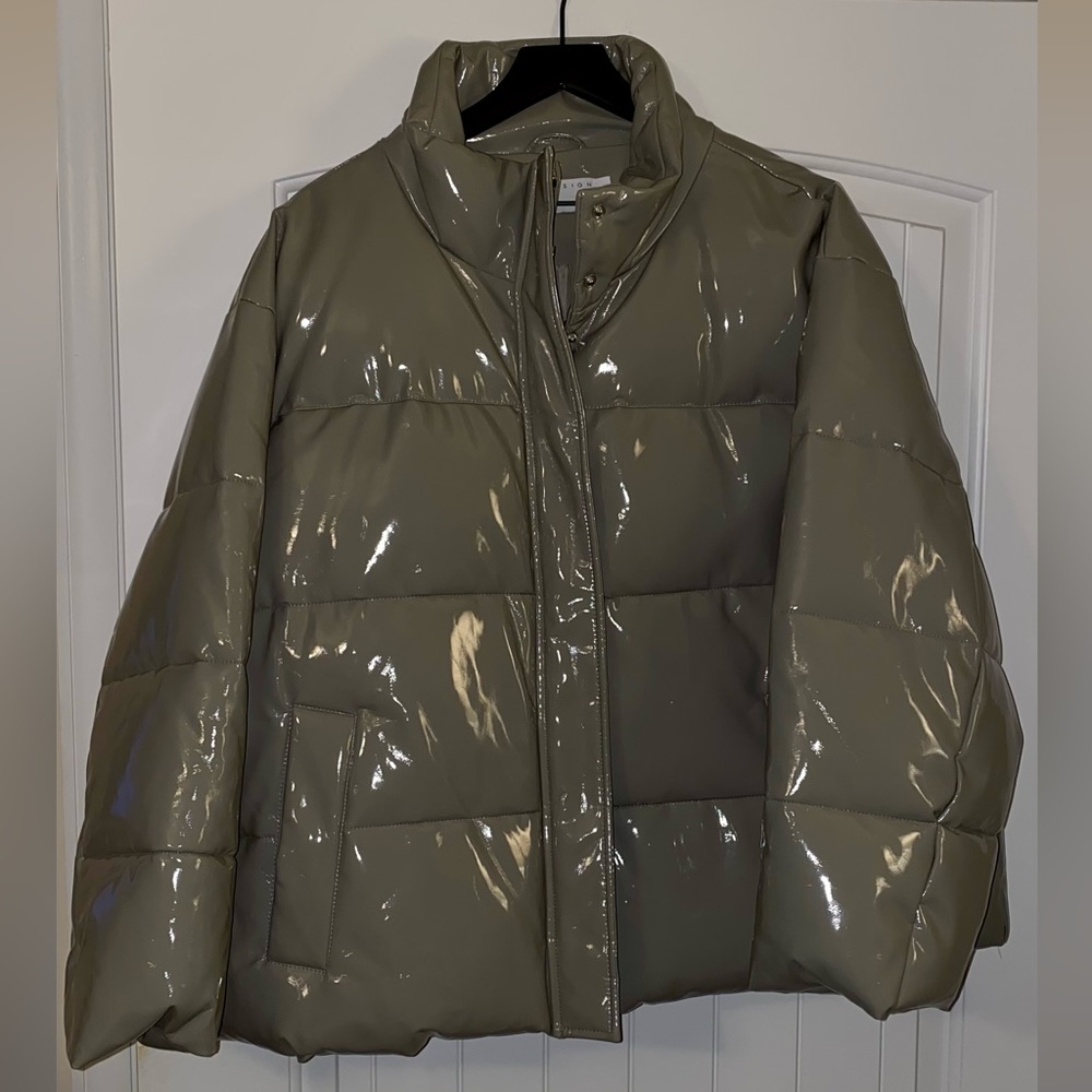 ASOS Design Puffer Vinyl Jacket
